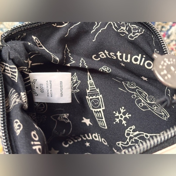 NEW Catstudio Georgia “Eat a Peach” Woven Zip Pouch 5x7 Atlanta Okefenokee - Picture 3 of 11